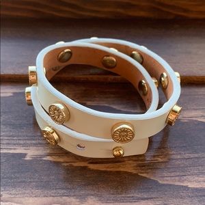 Tory Burch wrap bracelet - ivory patent